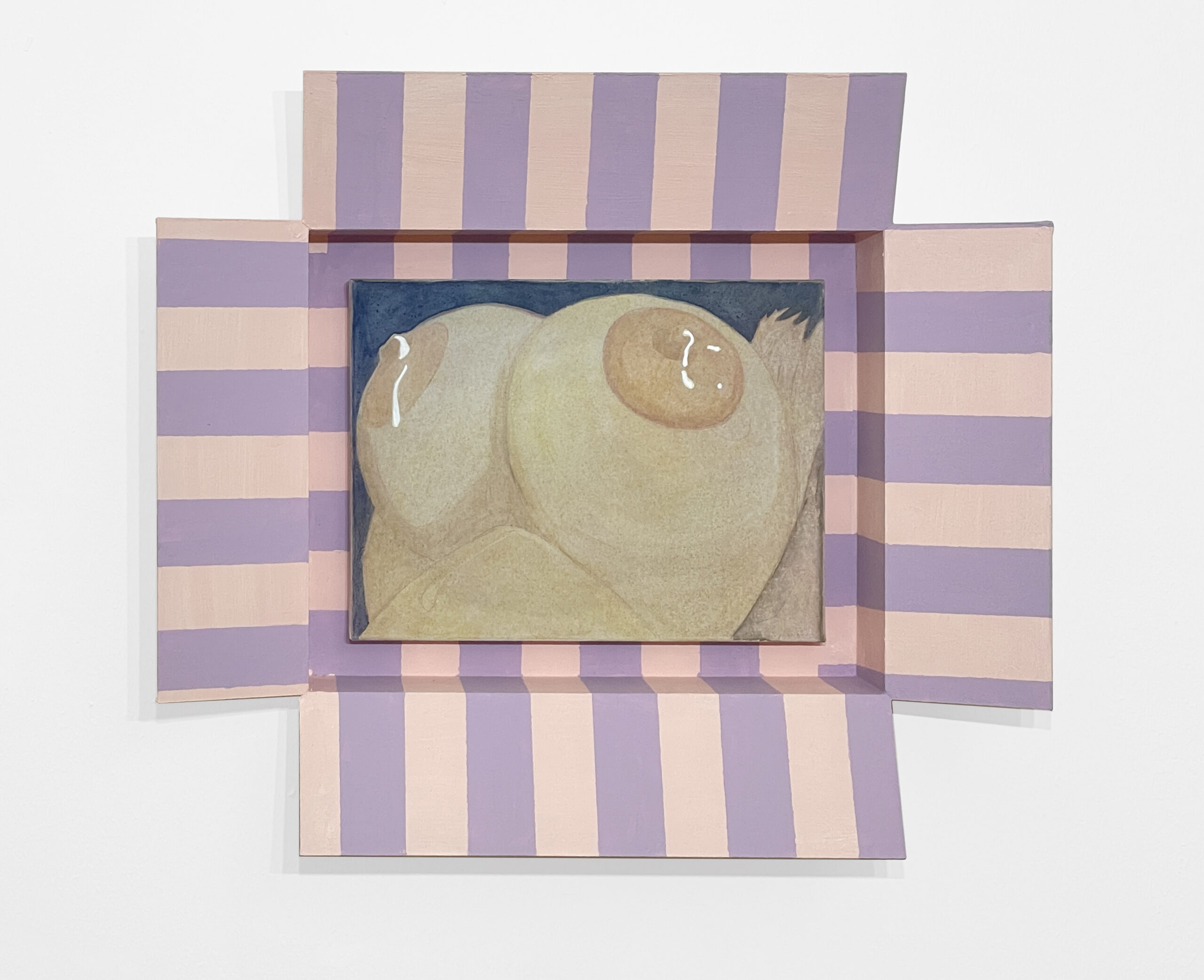 Busty Rack, Watercolor on Canvas, 30 x 40 cm, framed 61 x 71 cm, 2023, 1.800€