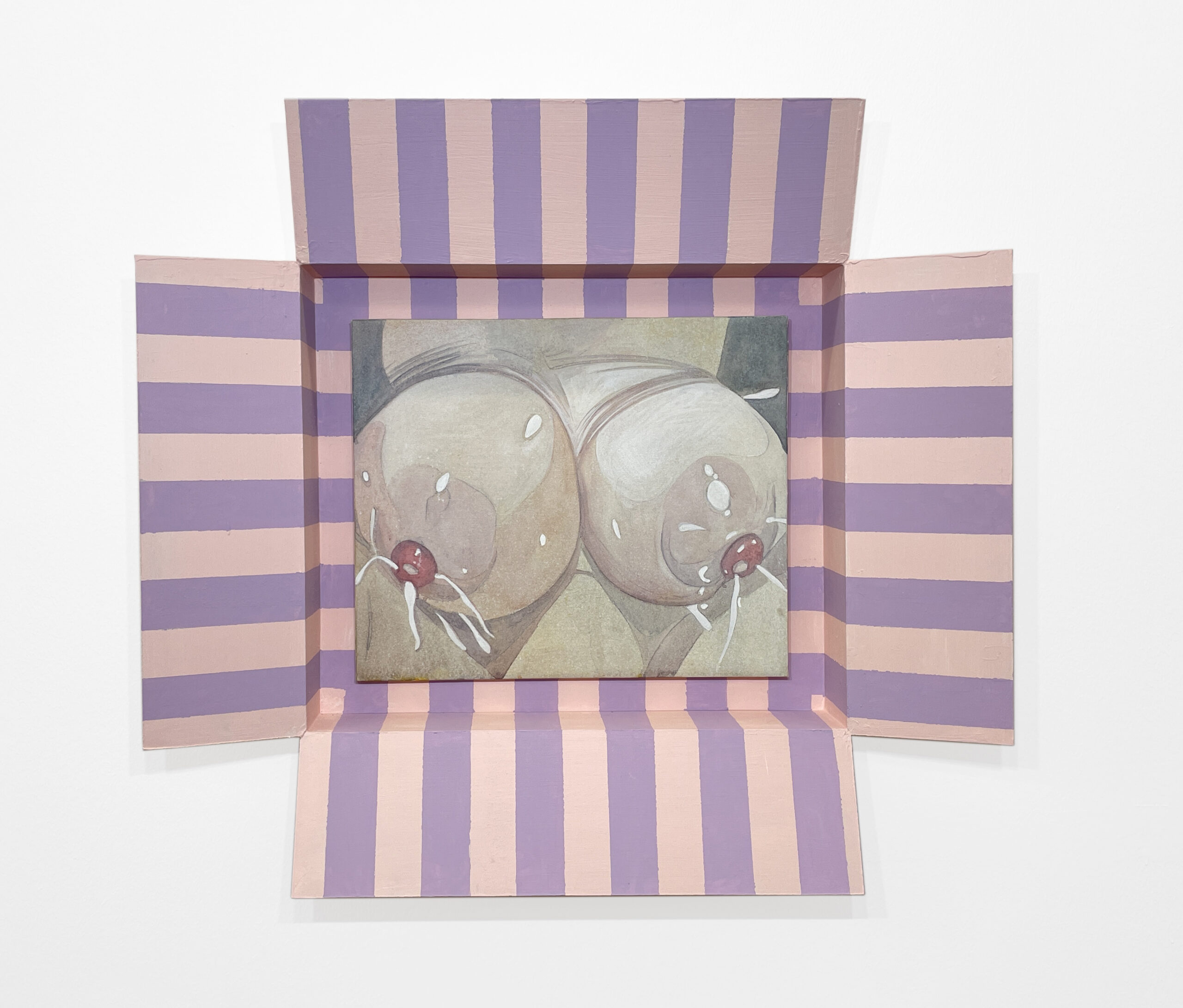 Cupcakes, Watercolor on Canvas, 41 x 51 cm, framed 83 x 92 cm, 2023, 2.500€