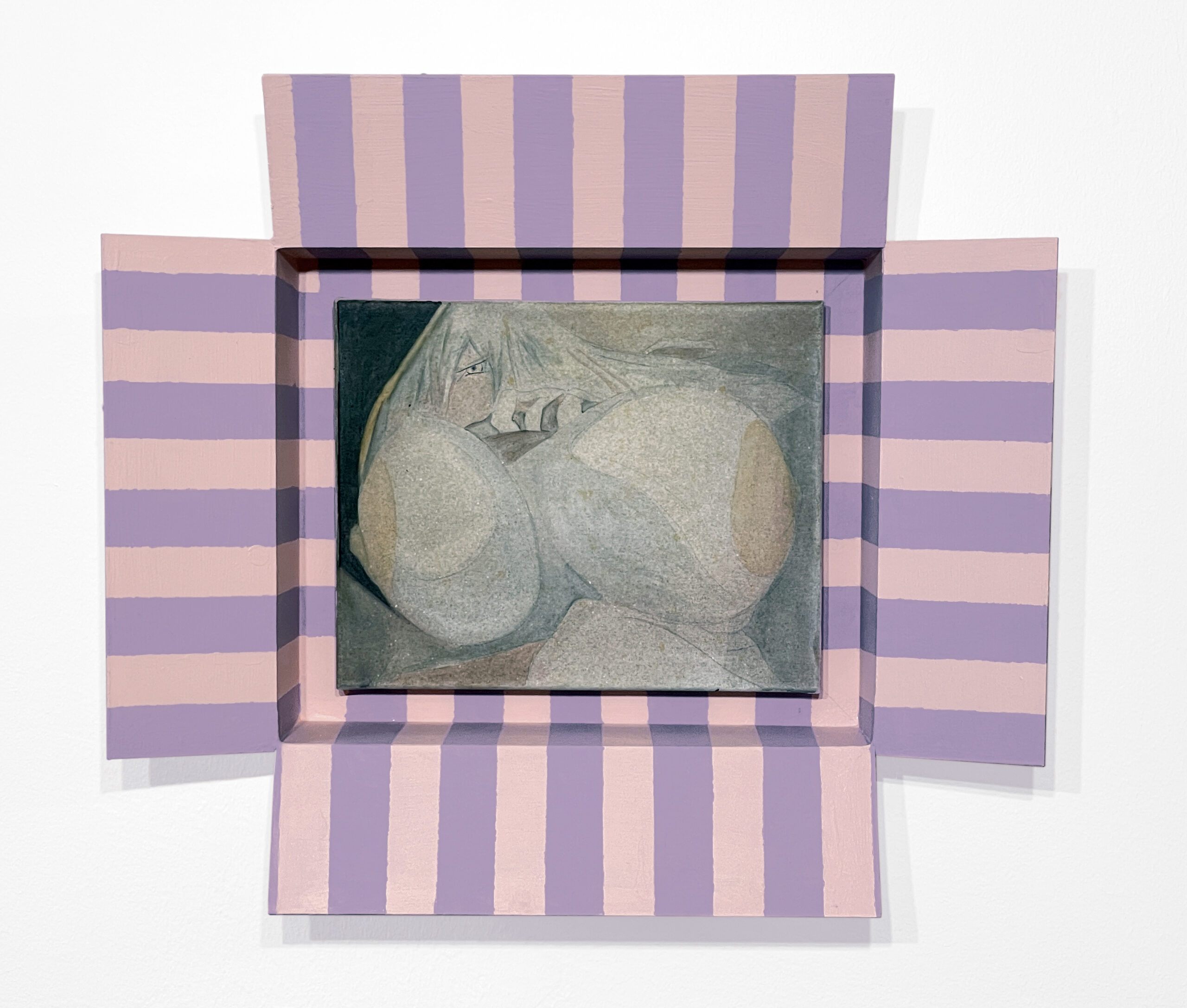 Dreaming, Watercolor on Canvas, 24 x 30 cm, framed 47,5 x 54,5 cm, 2023, 1.200€