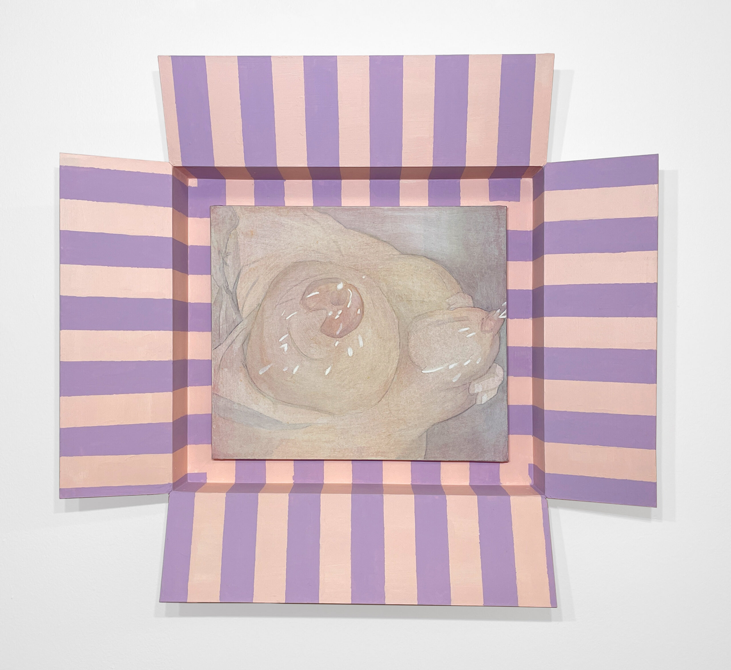 Squeezy Splash, Watercolor on Canvas, 41 x 51 cm, framed 83x 92 cm, 2023, 2.500€