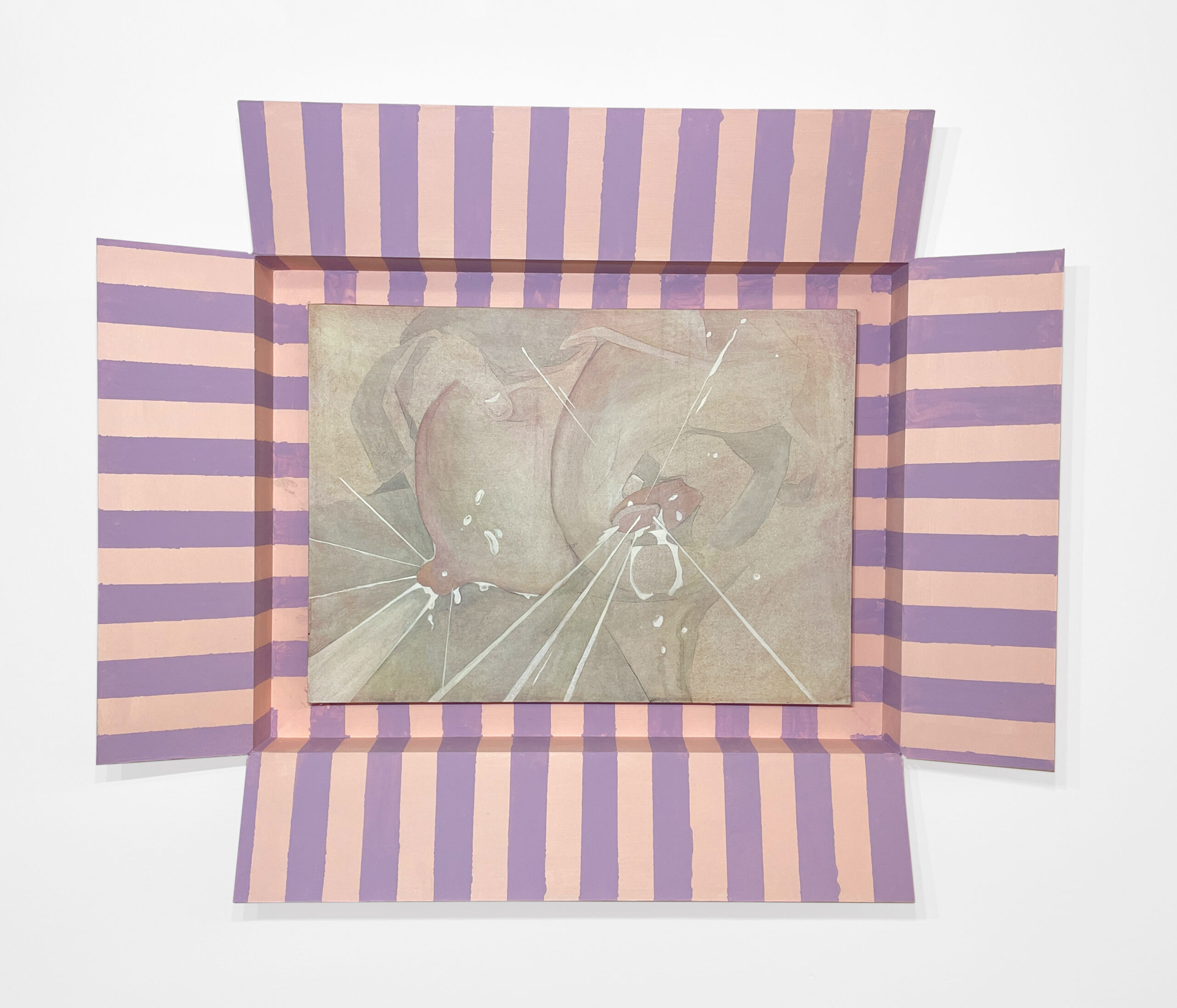 Super Splash, Watercolor on Canvas, 58 x 80 cm, framed 106 x 129 cm, 2023, 4.000€