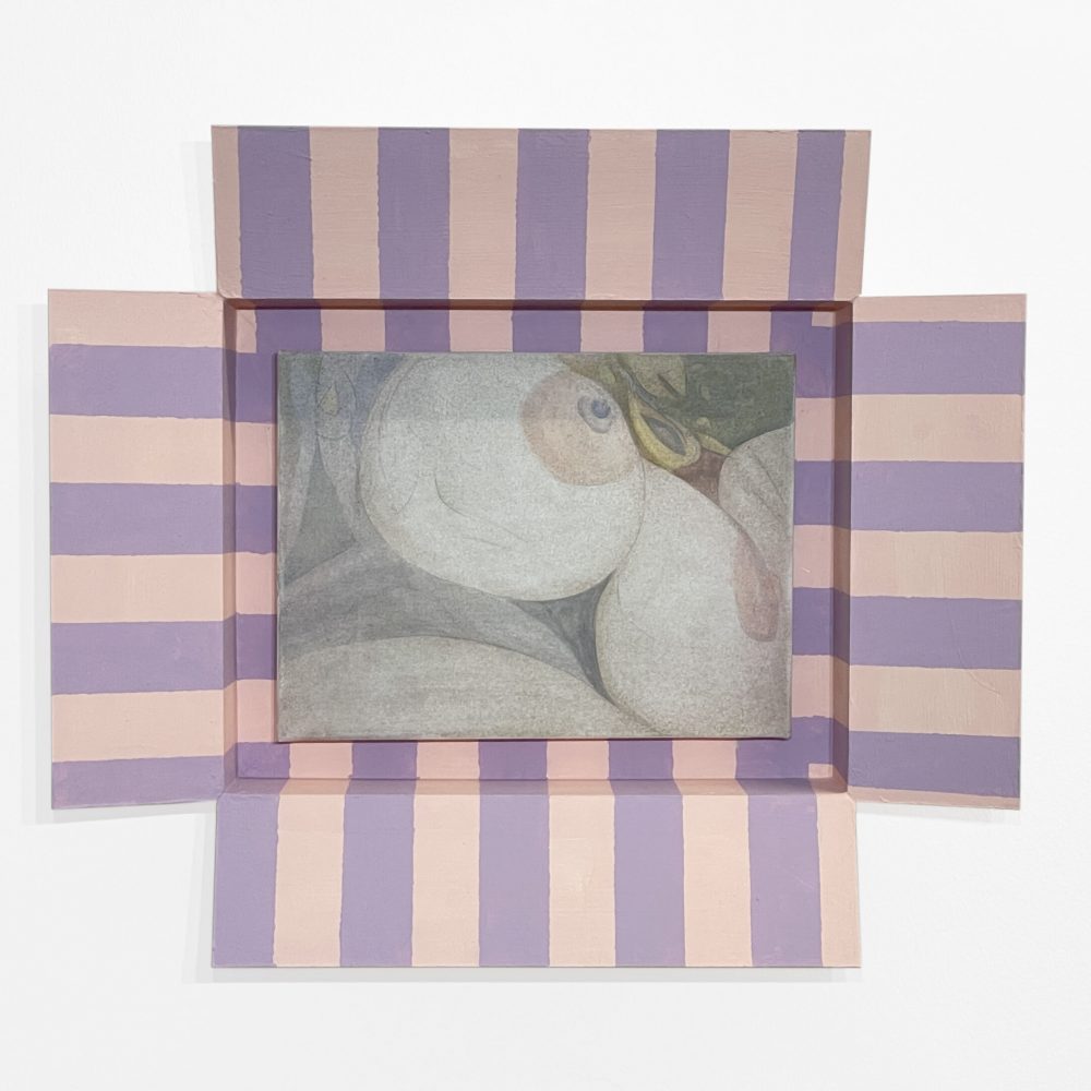 Masked, Watercolor on Canvas, 30 x 40 cm, framed 51 x 61 cm, 2023, 1.800€