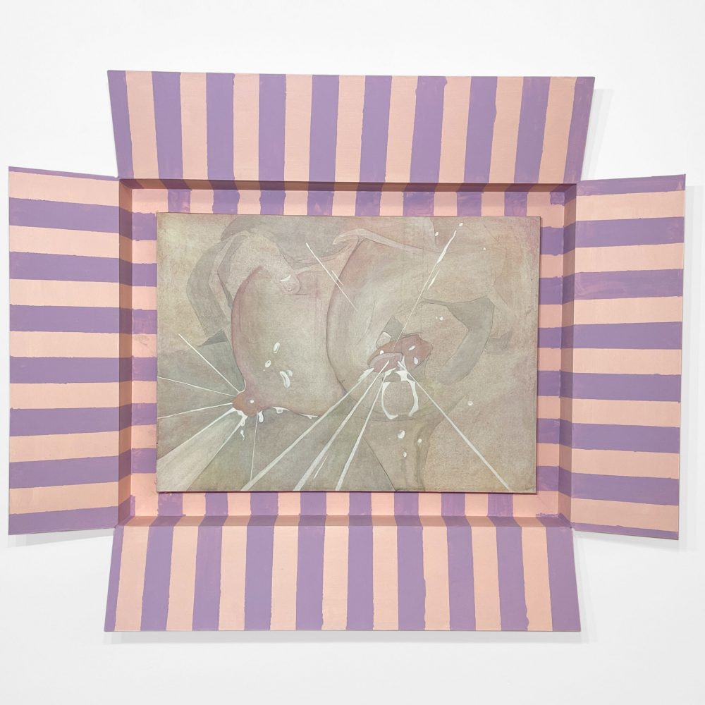 Super Splash, Watercolor on Canvas, 58 x 80 cm, framed 106 x 129 cm, 2023, 4.000€